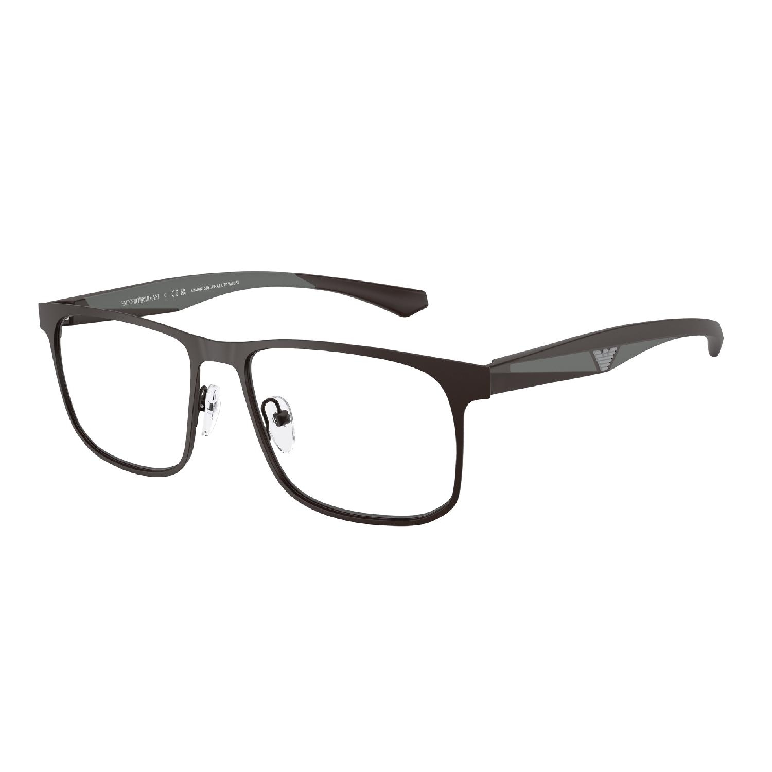 Armação de Óculos de Grau EA1163-3390-55 Emporio Armani Quadrado Marrom Metal