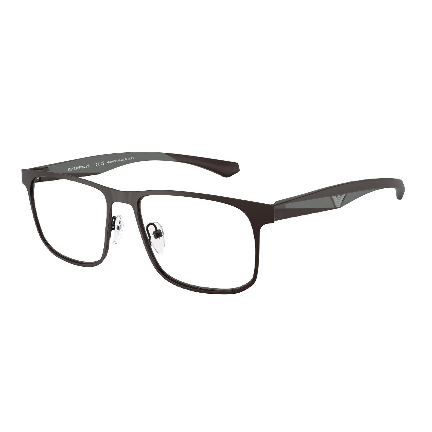 Armação de Óculos de Grau EA1163-3390-55 Emporio Armani Quadrado Marrom Metal