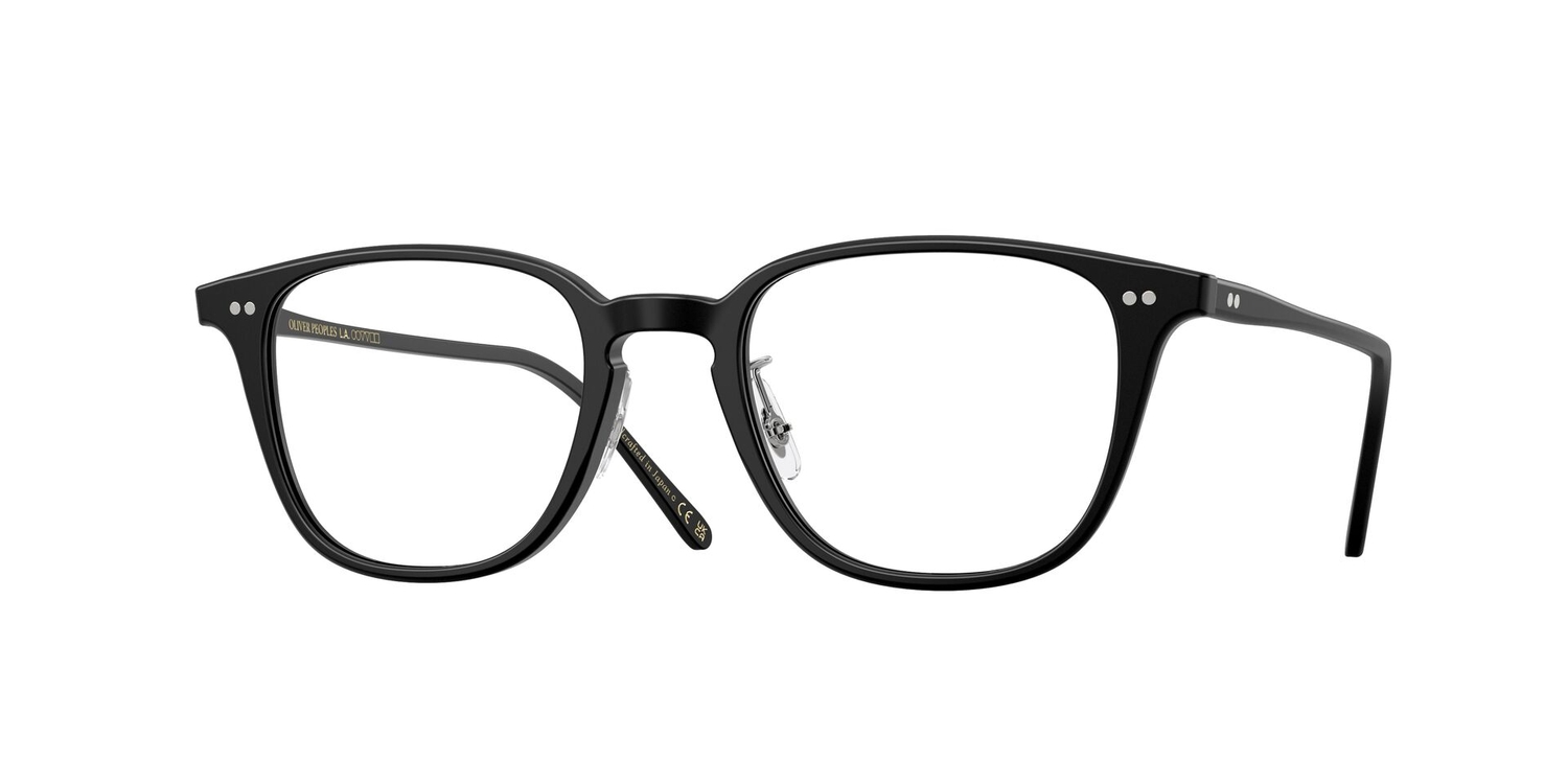 Armação de Óculos de Grau OV5578-1796-49 Oliver Peoples Retangular Com Cantos Arredondados Preto Acetato