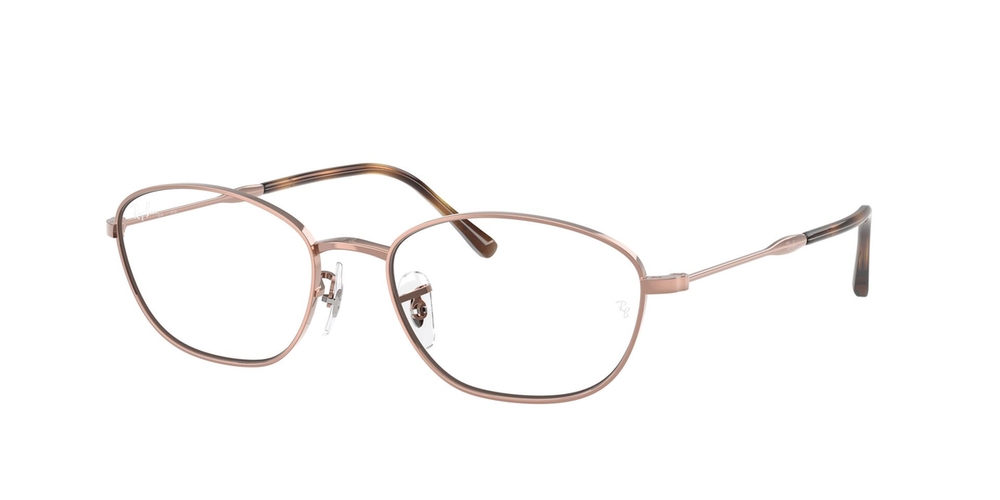 Armação de Óculos de Grau RX3749V-2943-55 Ray Ban Irregular Cobre Metal
