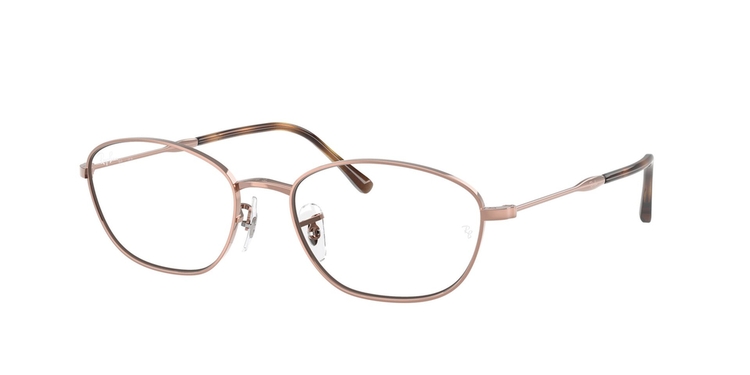 Armação de Óculos de Grau RX3749V-2943-55 Ray Ban Irregular Cobre Metal