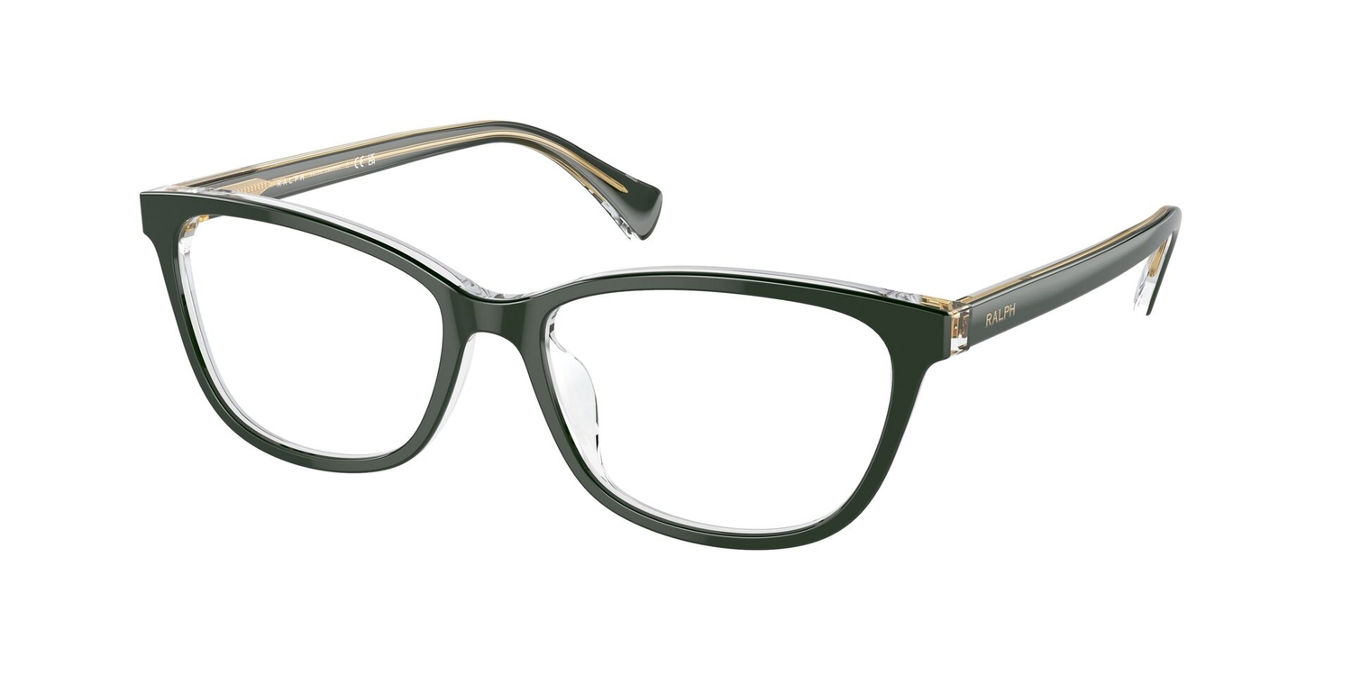 Armação de Óculos de Grau RA7133U-6071-53 Ralph Retangular Com Cantos Arredondados Verde Acetato