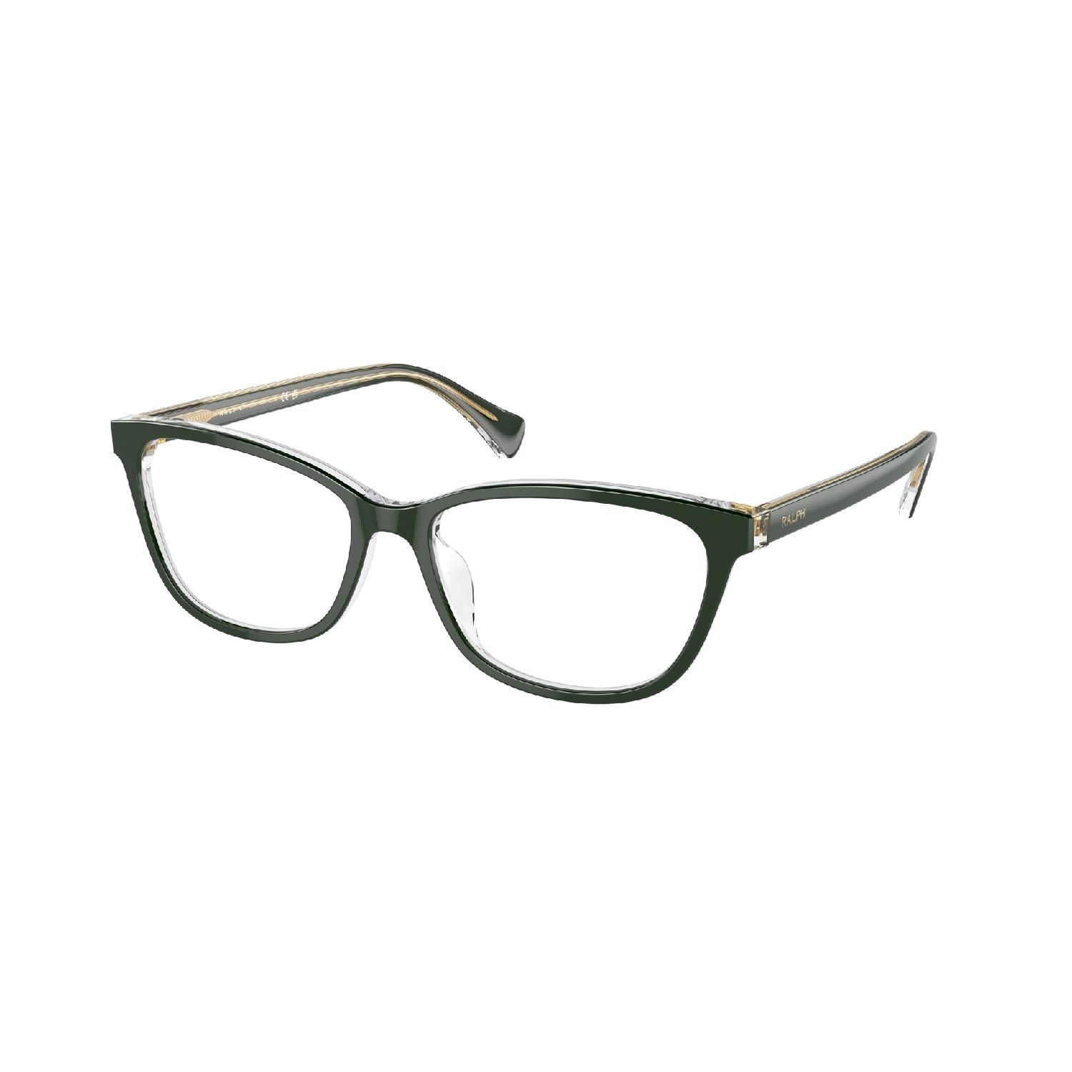 Armação de Óculos de Grau RA7133U-6071-53 Ralph Retangular Com Cantos Arredondados Verde Acetato