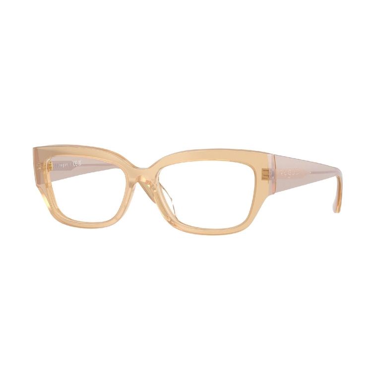 Armação de Óculos de Grau VO5639U-3234-54 Vogue Retangular Com Cantos Arredondados Marrom Acetato