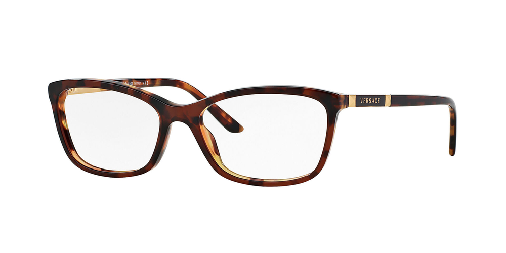Armação de Óculos de Grau VE3186-5077-54 Versace Borboleta Tartaruga Acetato