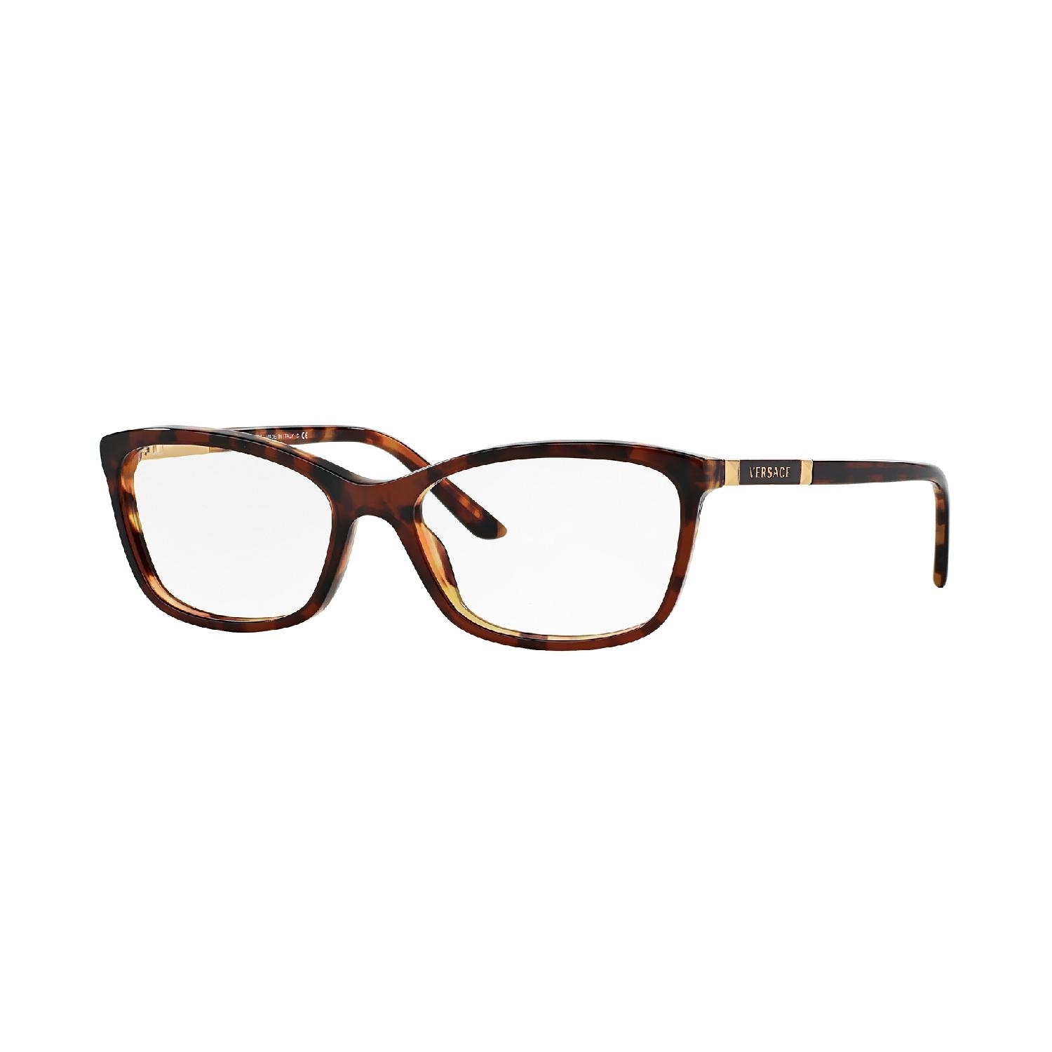 Armação de Óculos de Grau VE3186-5077-54 Versace Borboleta Tartaruga Acetato