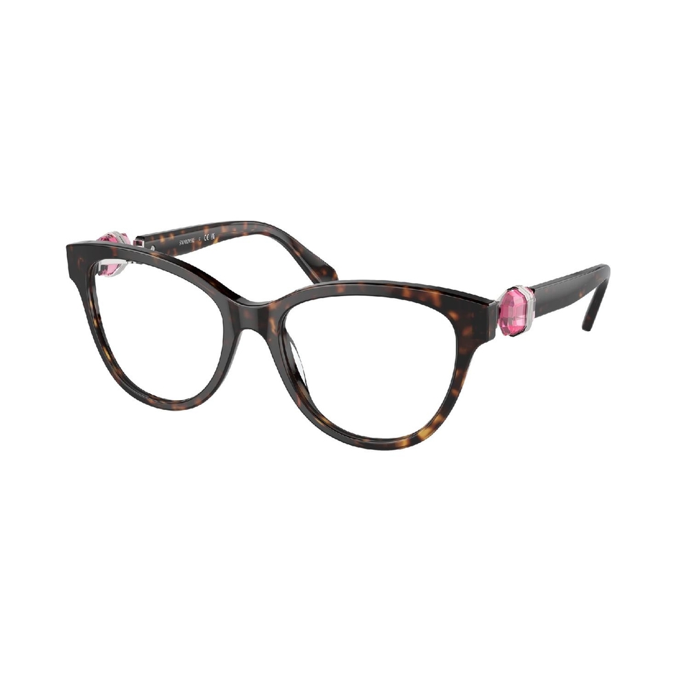 Armação de Óculos de Grau SK2004-1002-54 Swarovski Redondo Marrom Acetato