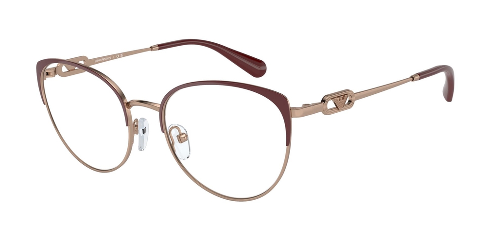 Armação de Óculos de Grau EA1150-3268-53 Emporio Armani Gatinho Ouro Metal