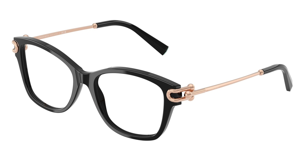 Armação de Óculos de Grau TF2266-8001-53 Tiffany & Co Borboleta Preto Acetato