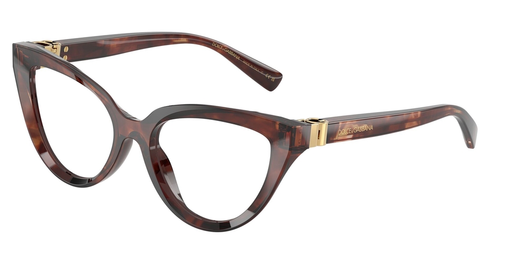 Armação de Óculos de Grau DG3414-3222-54 Dolce & Gabbana Gatinho Vermelho Acetato