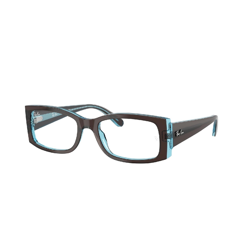 Armação de Óculos de Grau RX5434-8366-54 Ray Ban Quadrado Marrom Acetato