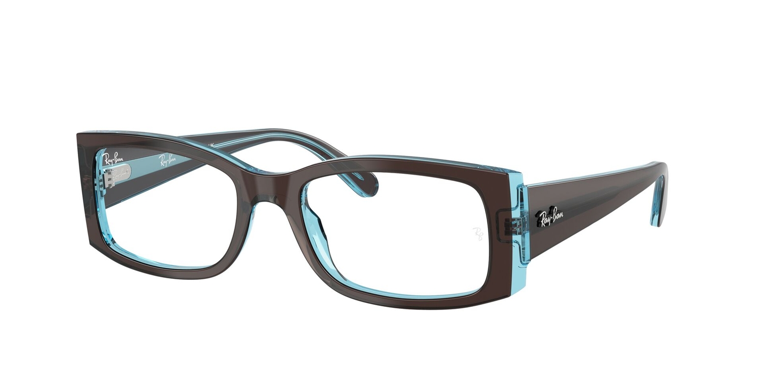 Armação de Óculos de Grau RX5434-8366-54 Ray Ban Quadrado Marrom Acetato