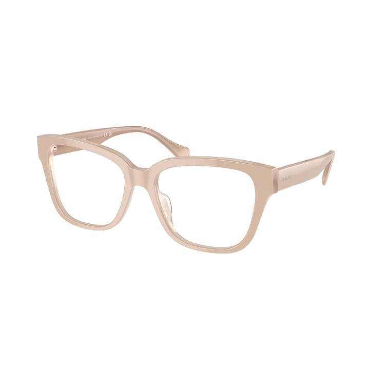 Armação de Óculos de Grau RA7162U-6063-55 Ralph Quadrado Bege Acetato