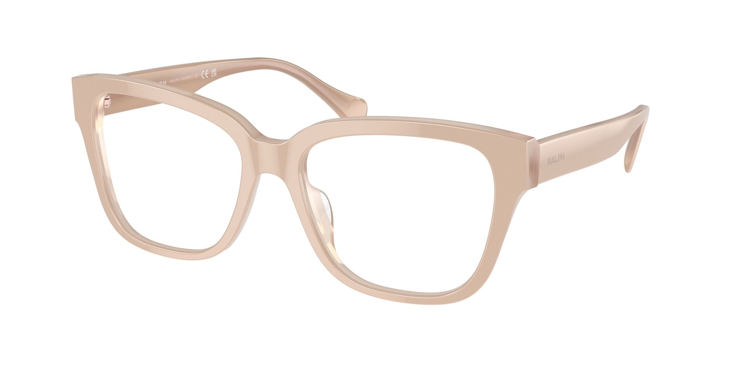 Armação de Óculos de Grau RA7162U-6063-55 Ralph Quadrado Bege Acetato