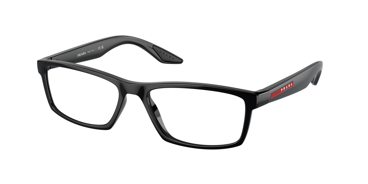Armação de Óculos de Grau PS04PV-DG01O1-56 Prada Linea Rossa Retangular Preto Injetado