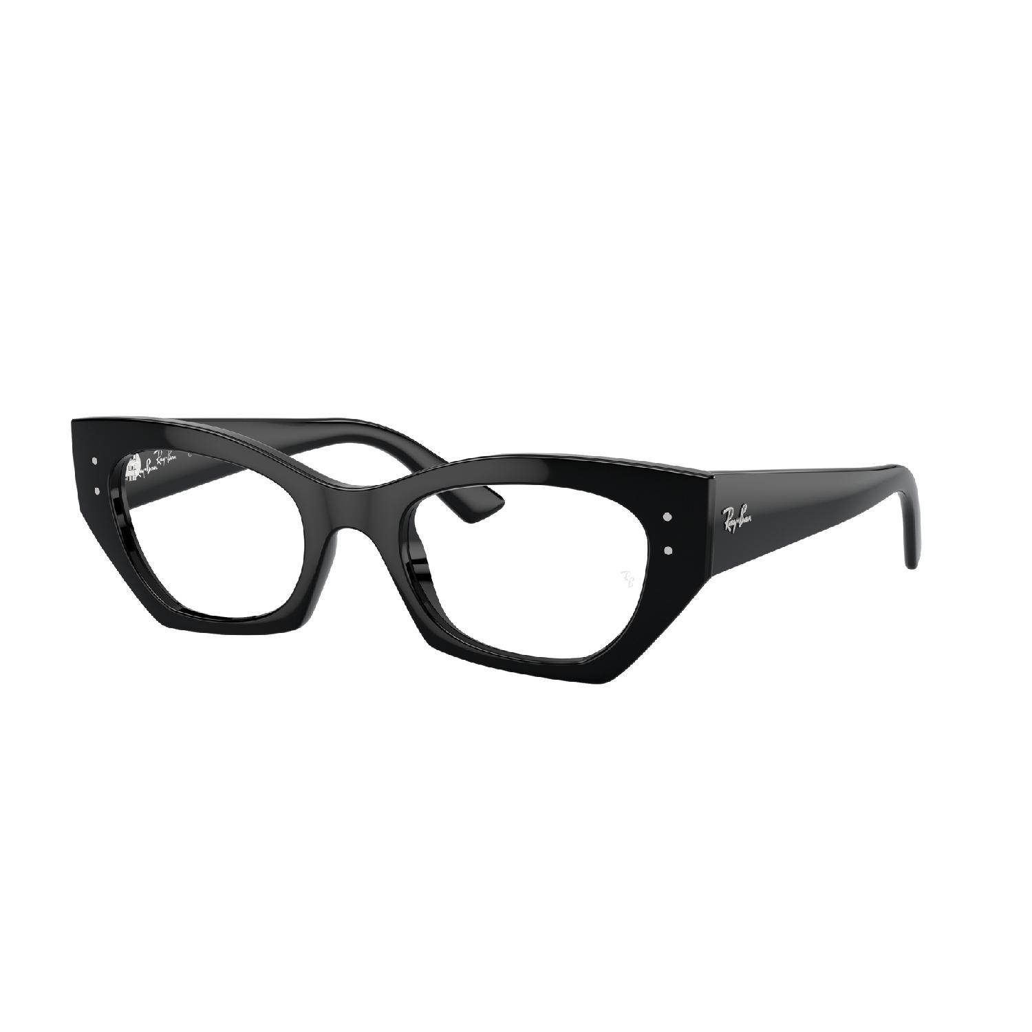 Armação de Óculos de Grau RX7330-8260-52 Ray Ban Irregular Preto Injetado