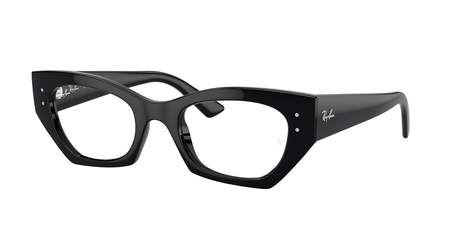 Armação de Óculos de Grau RX7330-8260-52 Ray Ban Irregular Preto Injetado