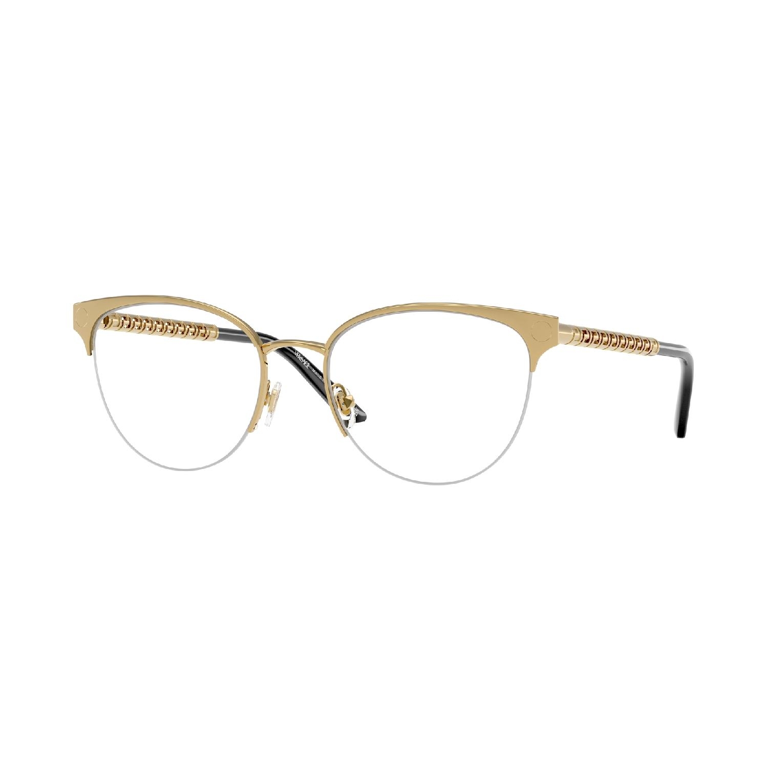 Armação de Óculos de Grau VE1297-1002-53 Versace Gatinho Ouro Metal