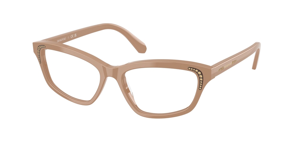 Armação de Óculos de Grau SK2034-1061-54 Swarovski Irregular Bege Acetato