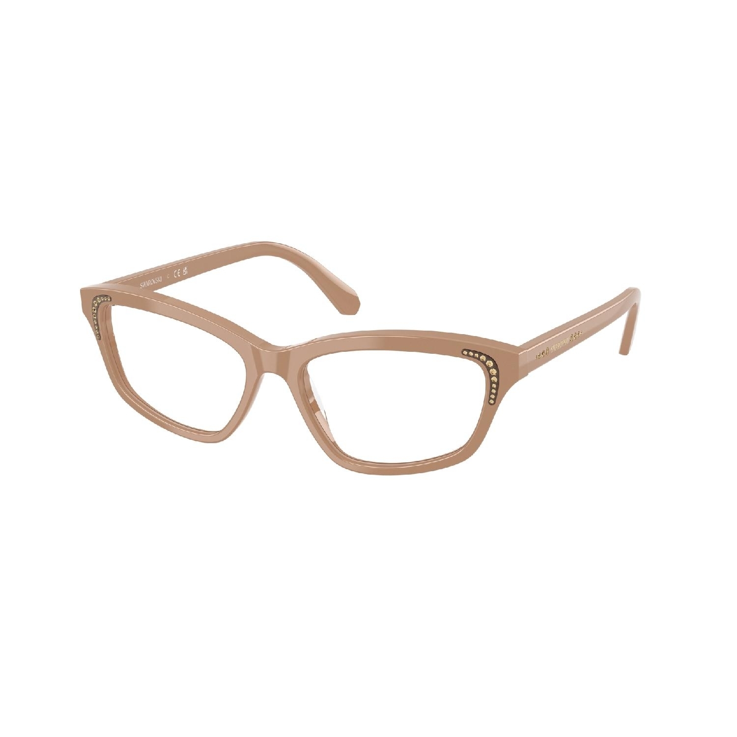 Armação de Óculos de Grau SK2034-1061-54 Swarovski Irregular Bege Acetato