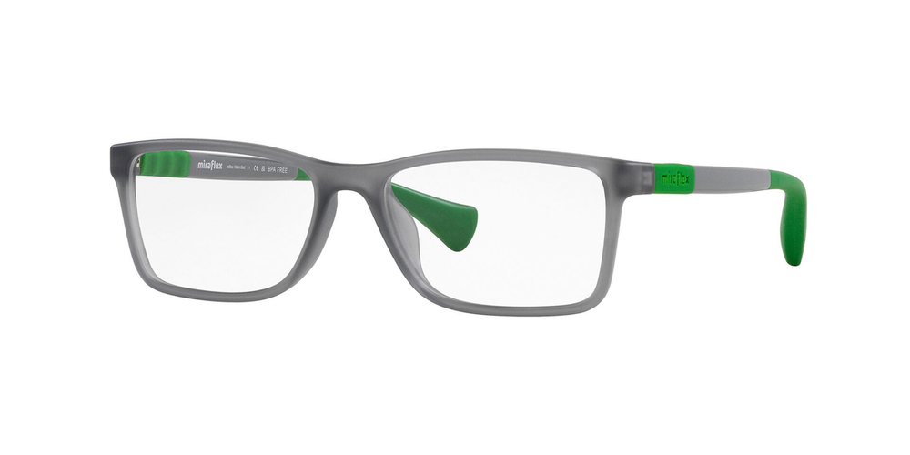Armação de Óculos de Grau MF4012-L365-51 Miraflex Retangular Cinza Injetado