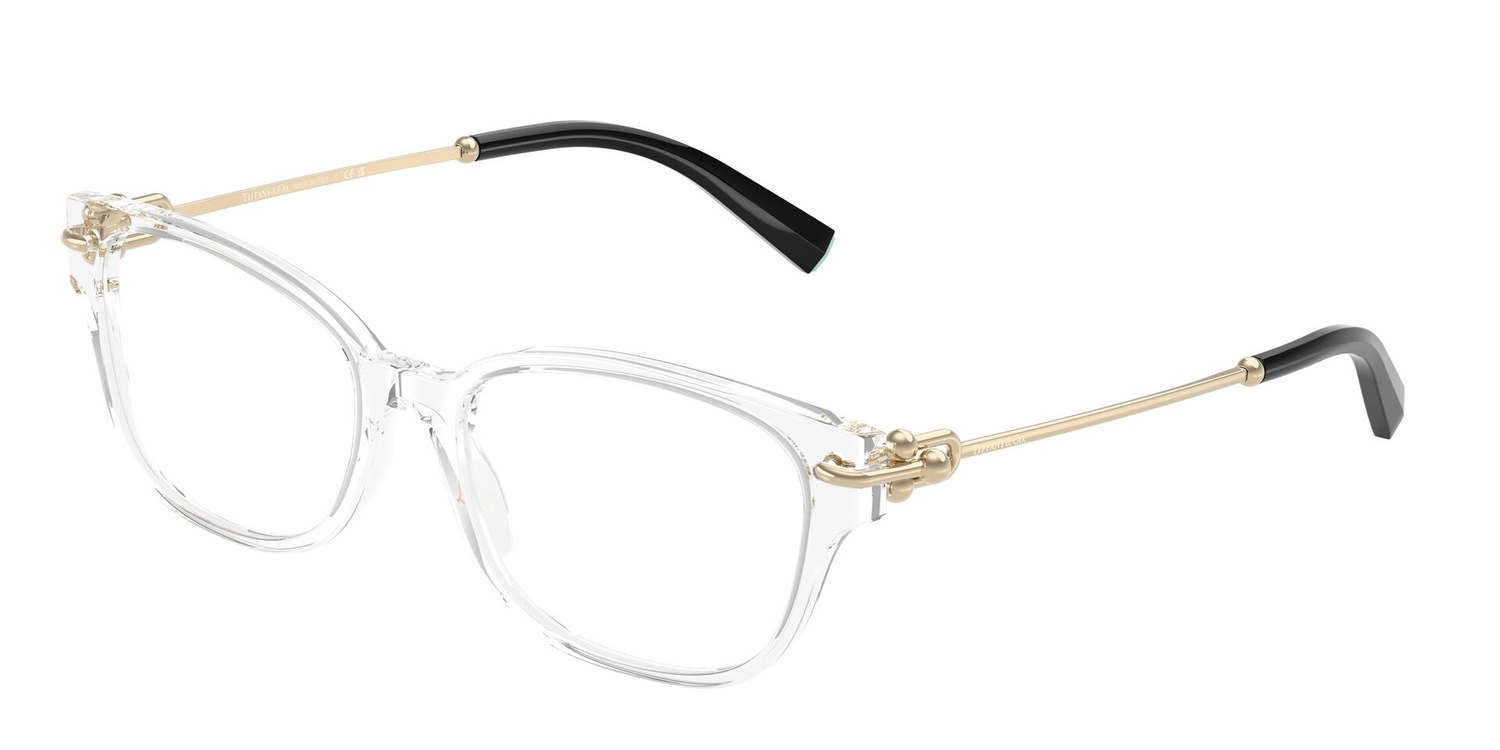 Armação de Óculos de Grau TF2262-8047-54 Tiffany & Co Retangular Com Cantos Arredondados Transparente Acetato