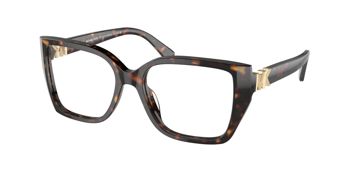 Armação de Óculos de Grau MK4115U-3006-54 Michael Kors Quadrado Tartaruga Acetato