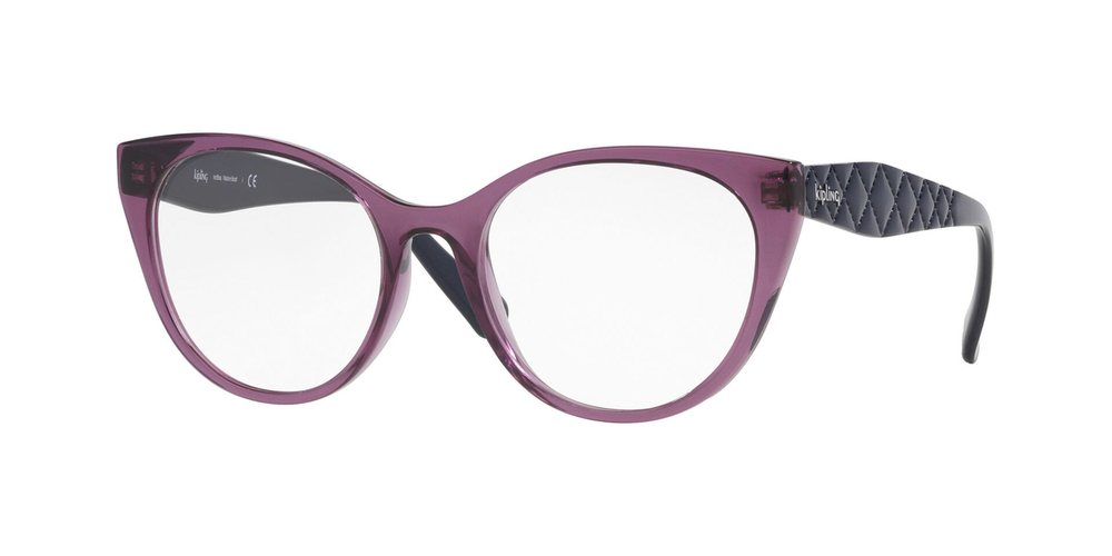 Armação de Óculos de Grau KP3176-M264-52 Kipling Gatinho Violeta Náilon