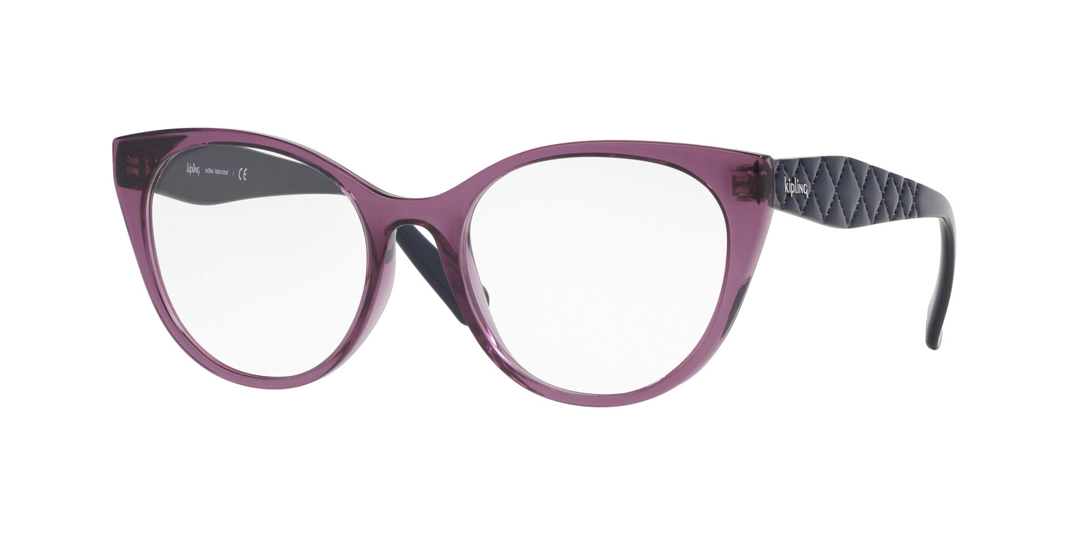 Armação de Óculos de Grau KP3176-M264-52 Kipling Gatinho Violeta Náilon
