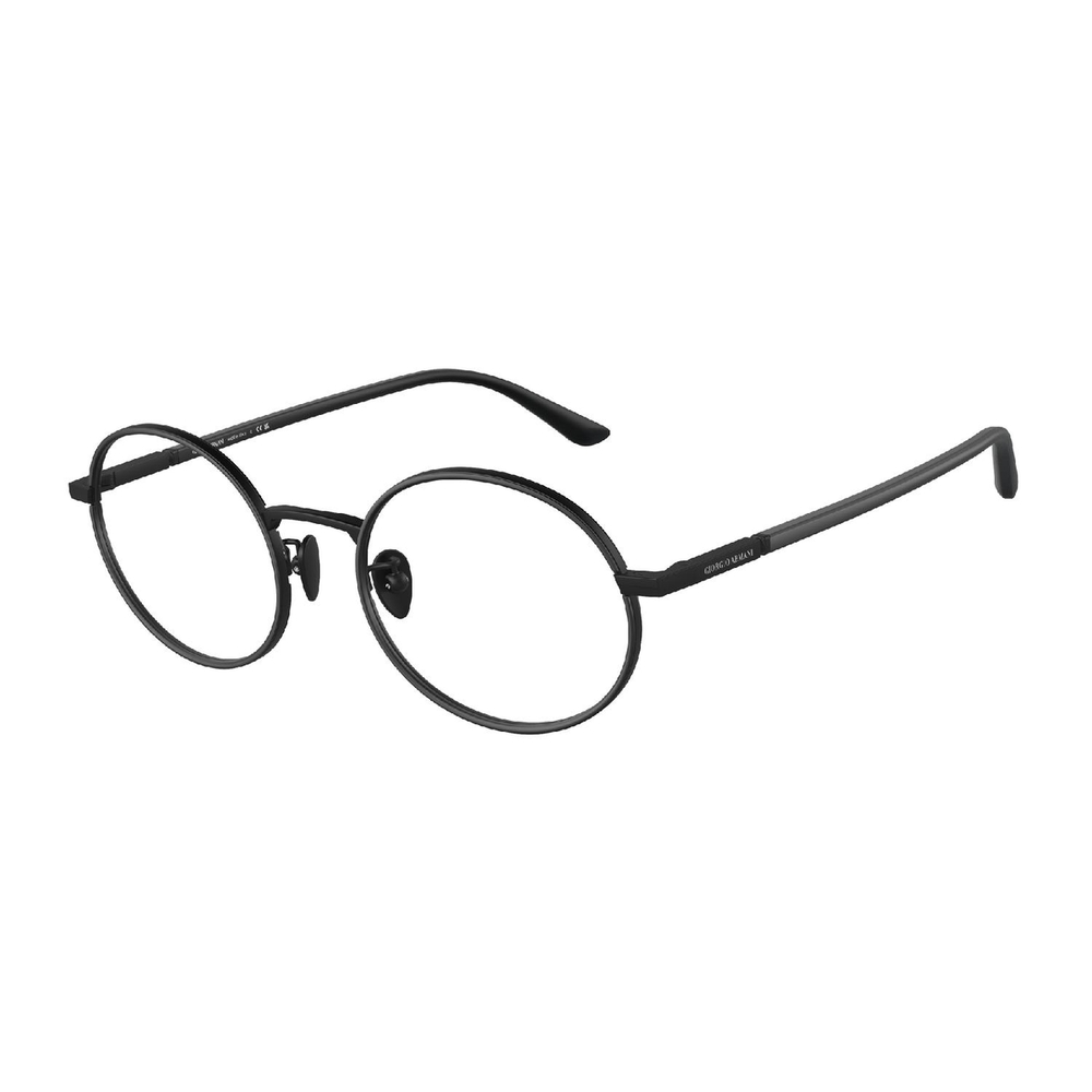 Armação de Óculos de Grau AR5145J-3001-50 Giorgio Armani Oval Preto Aço