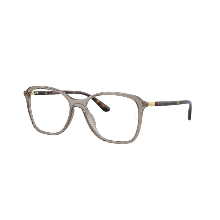 Armação de Óculos de Grau RX7234L-8329-53 Ray Ban Quadrado Marrom Injetado