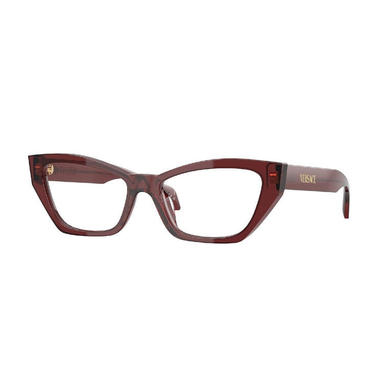 Armação de Óculos de Grau VE3373U-5512-54 Versace Gatinho Vermelho Acetato