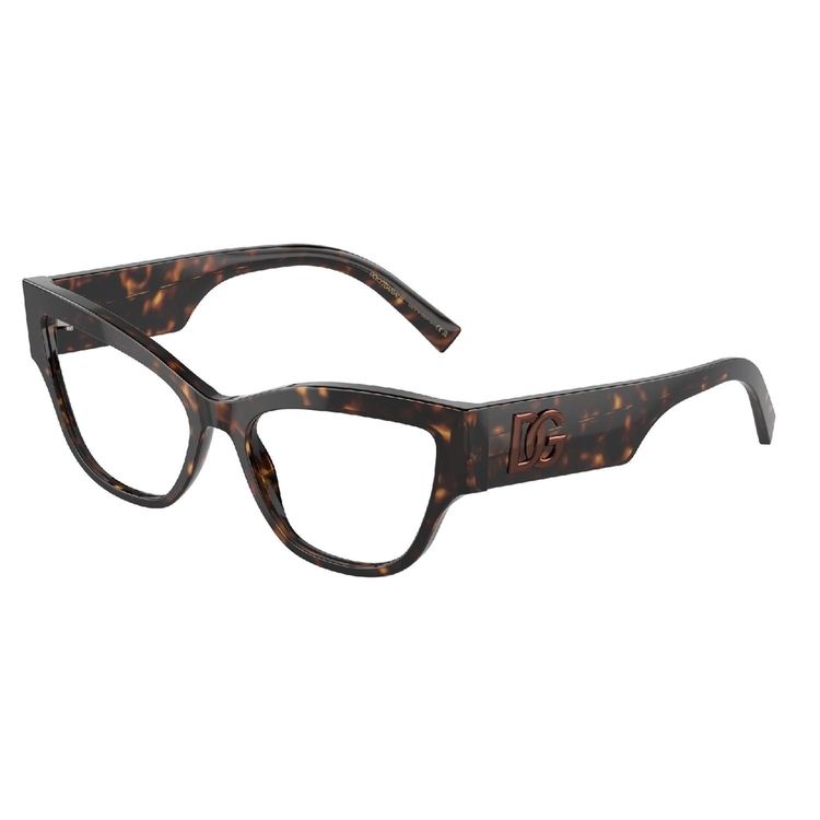 Armação de Óculos de Grau DG3378-502-55 Dolce & Gabbana Gatinho Tartaruga Acetato