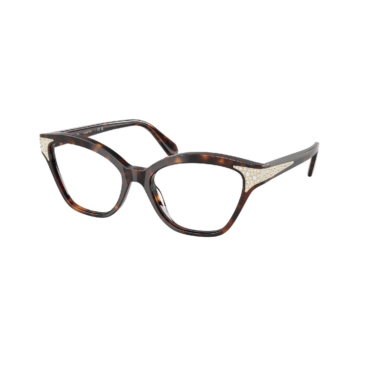 Armação de Óculos de Grau SK2029-1002-54 Swarovski Gatinho Marrom Acetato