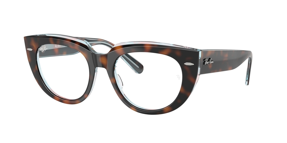 Armação de Óculos de Grau RX5586-8401-50 Ray Ban Quadrado Tartaruga Acetato