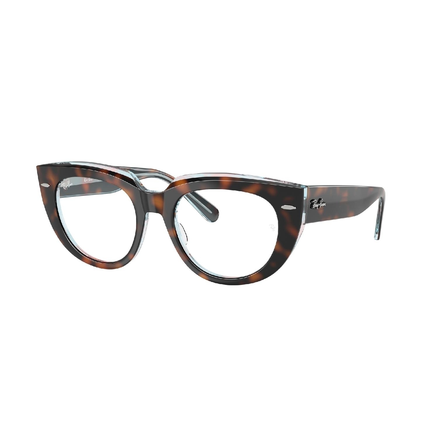 Armação de Óculos de Grau RX5586-8401-50 Ray Ban Quadrado Tartaruga Acetato