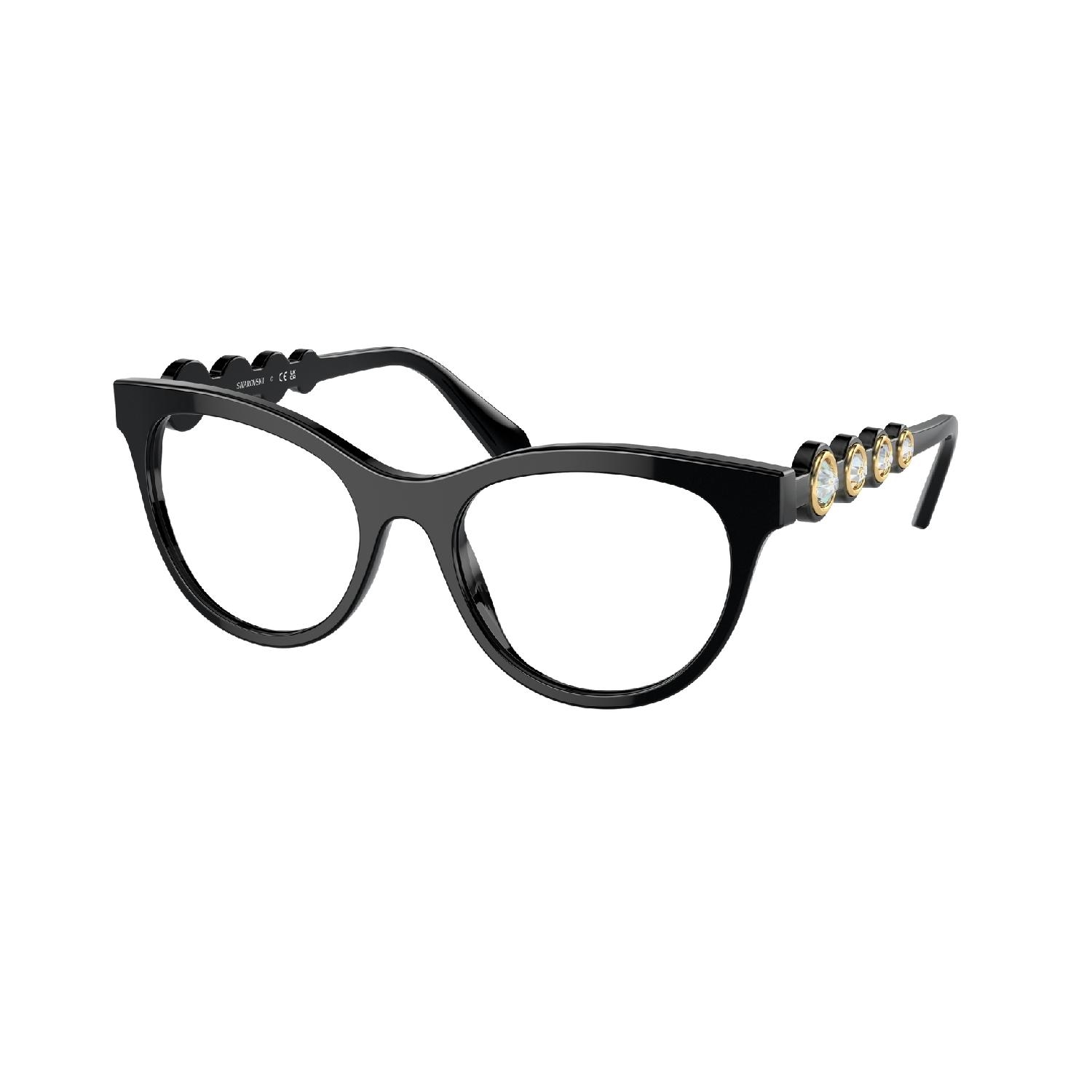 Armação de Óculos de Grau SK2025-1001-54 Swarovski Redondo Preto Acetato