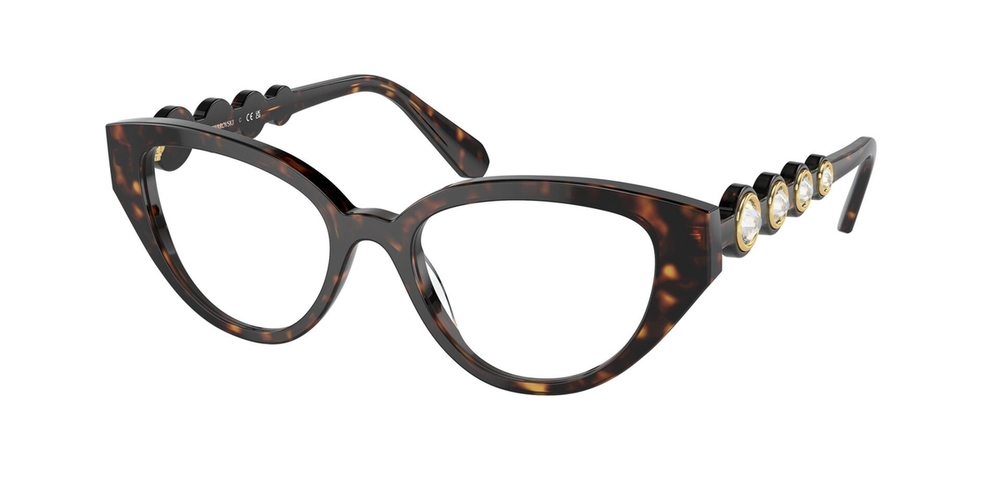 Armação de Óculos de Grau SK2024-1002-52 Swarovski Irregular Marrom Acetato