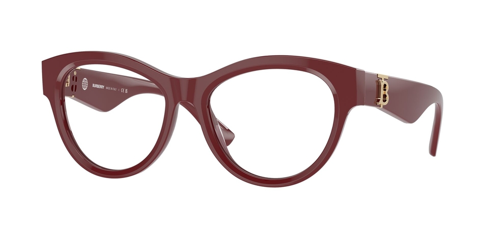 Armação de Óculos de Grau BE2404-4119-53 Burberry Redondo Vermelho Acetato