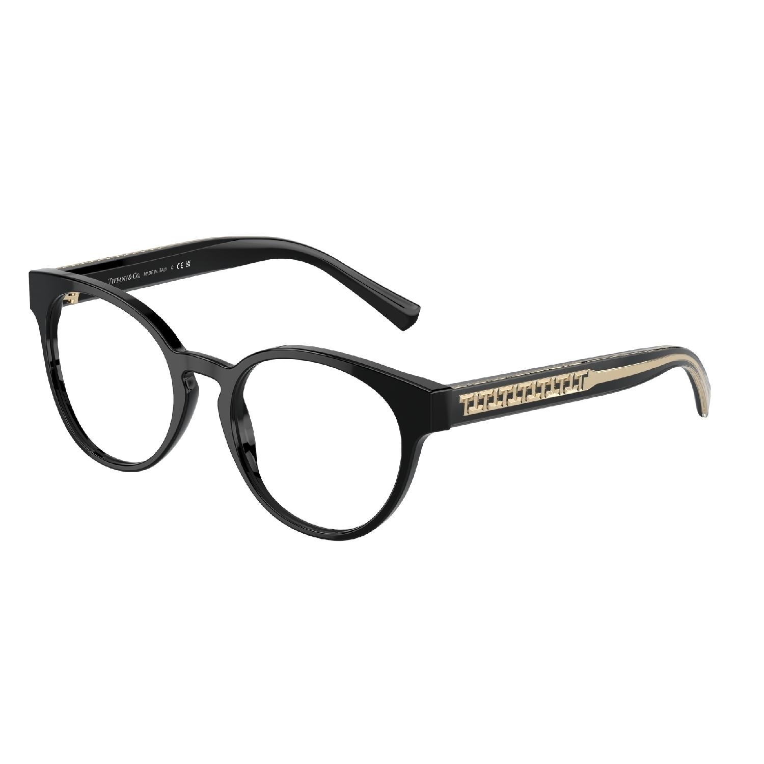 Armação de Óculos de Grau TF2250-8001-52 Tiffany & Co Phantos Preto Acetato