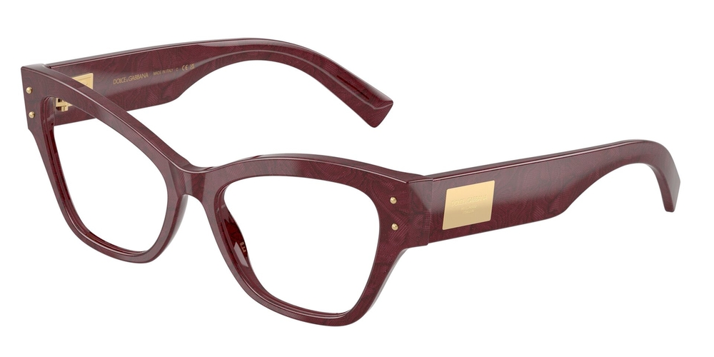 Armação de Óculos de Grau DG3404-3442-54 Dolce & Gabbana Borboleta Multicor Acetato