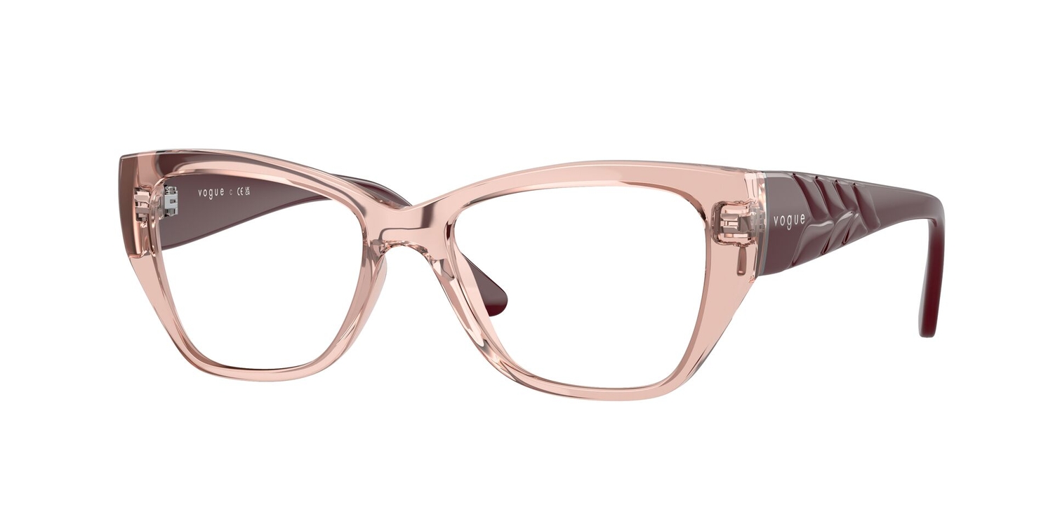 Armação de Óculos de Grau VO5483-2864-52 Vogue Borboleta Rosa Injetado