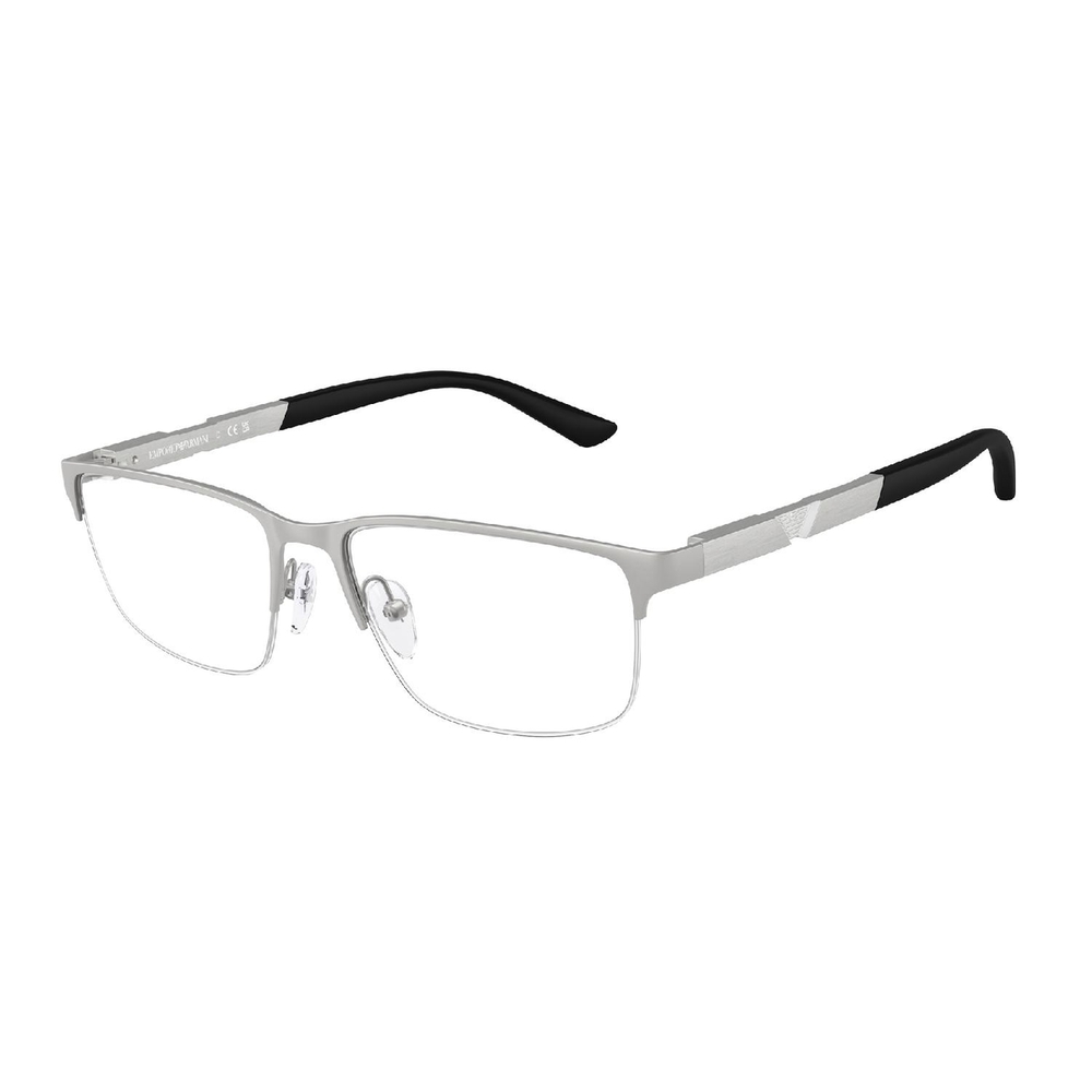 Armação de Óculos de Grau EA1164-3045-56 Emporio Armani Retangular Prata Metal