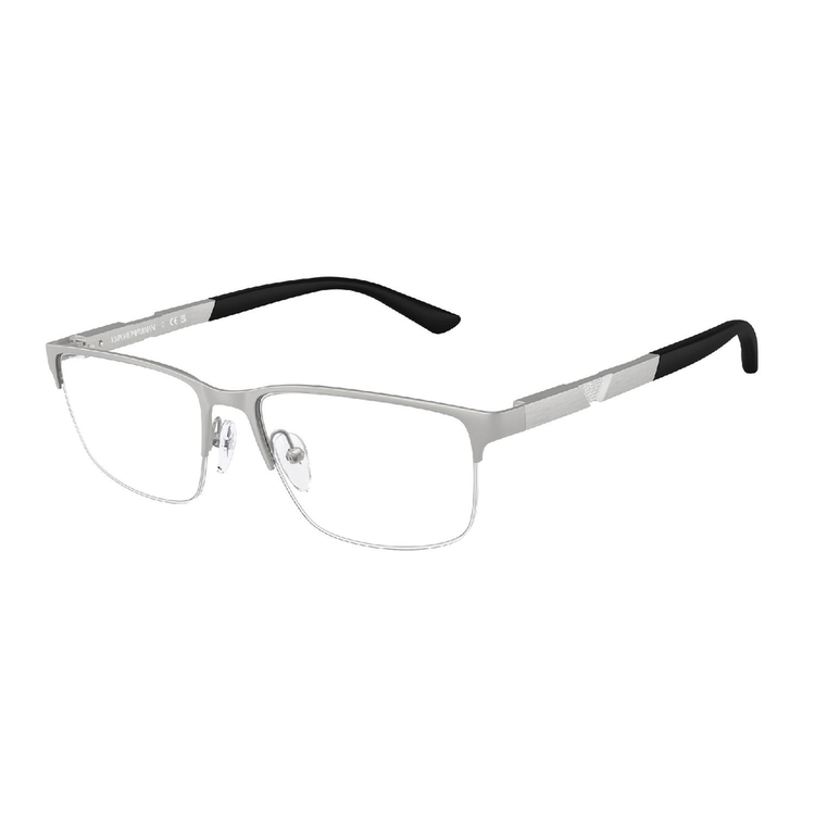 Armação de Óculos de Grau EA1164-3045-56 Emporio Armani Retangular Prata Metal