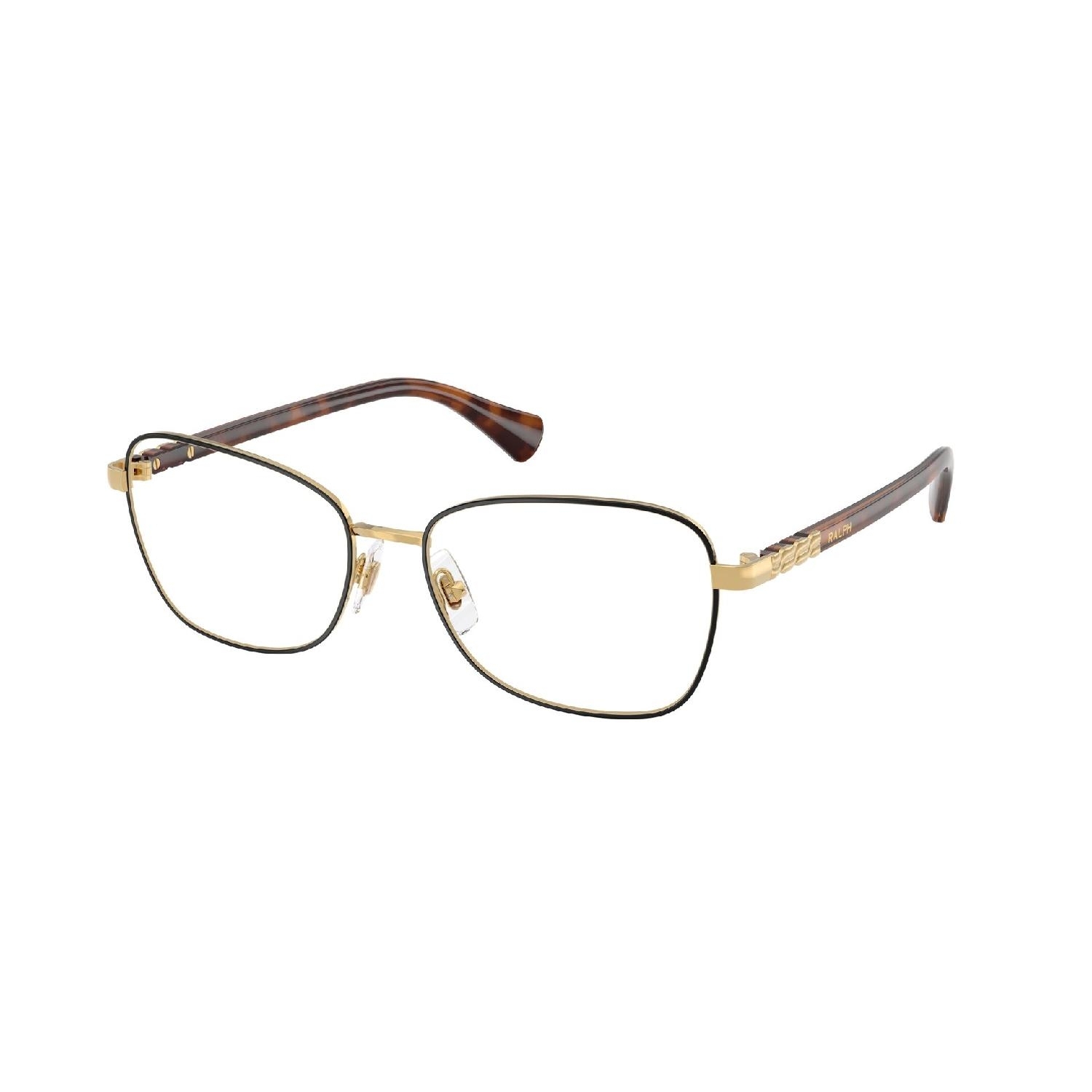 Armação de Óculos de Grau RA6062-9443-55 Ralph Quadrado Preto Metal
