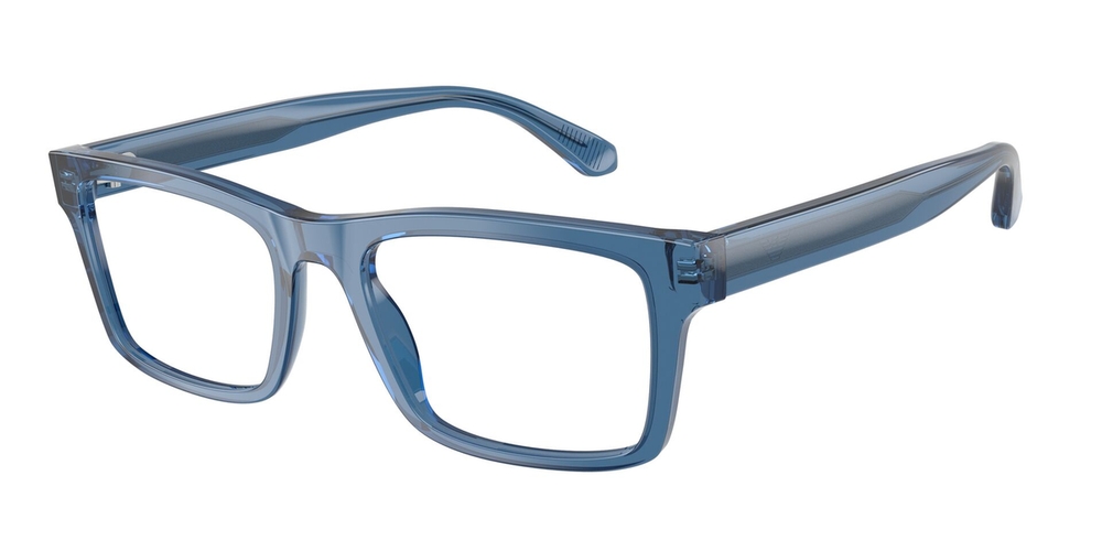 Armação de Óculos de Grau EA3254-6247-56 Emporio Armani Retangular Azul Acetato