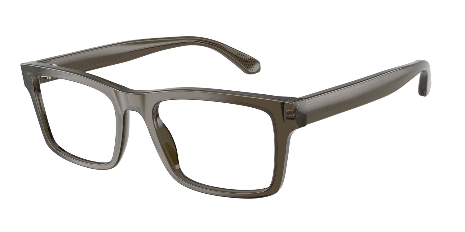 Armação de Óculos de Grau EA3254-6249-56 Emporio Armani Retangular Cinza Acetato