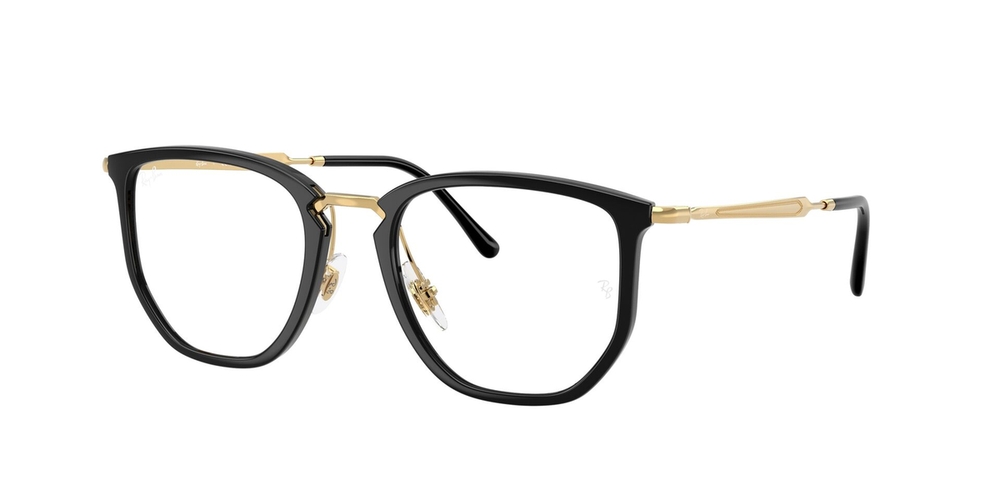 Armação de Óculos de Grau RX4451V-2000-53 Ray Ban Irregular Preto Náilon