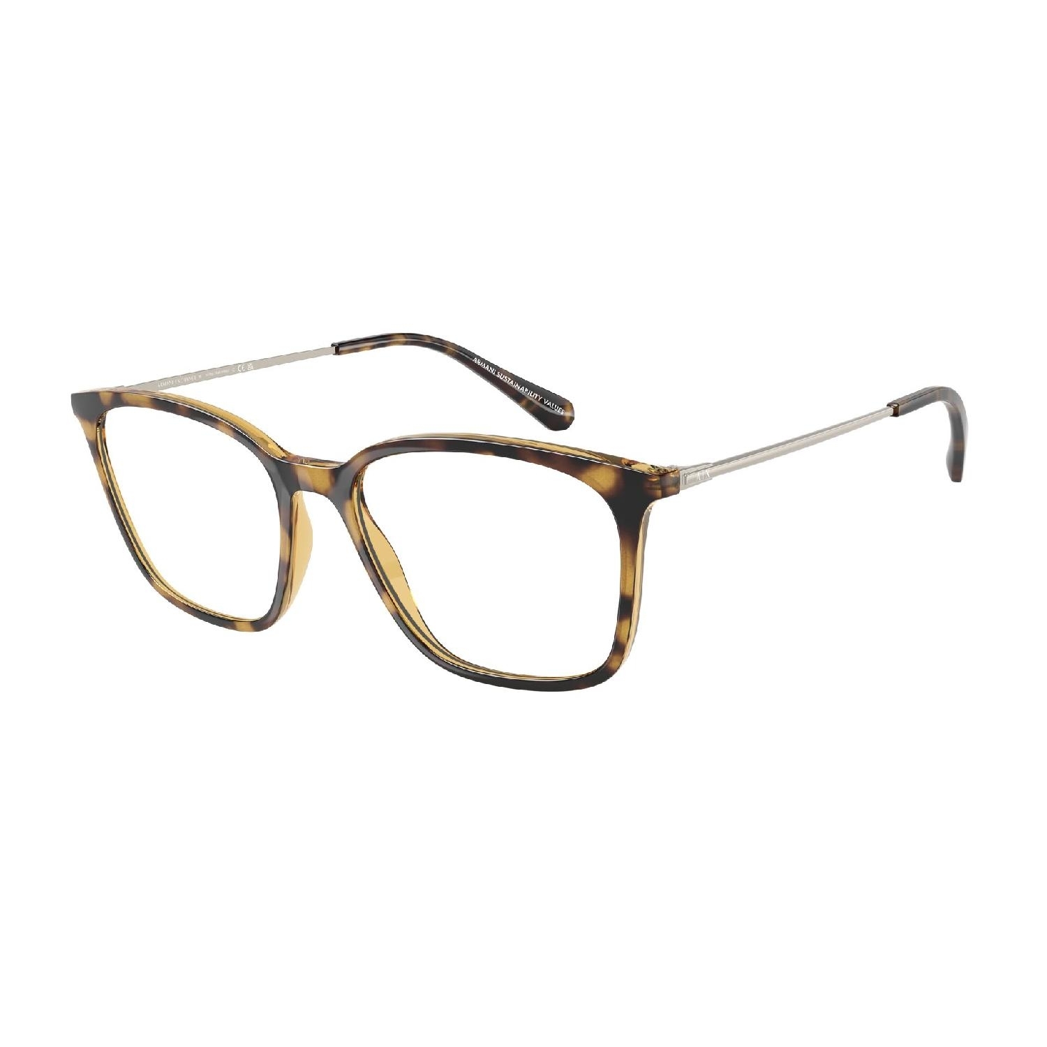 Armação de Óculos de Grau AX3120-8213-53 Armani Exchange Borboleta Tartaruga Injetado
