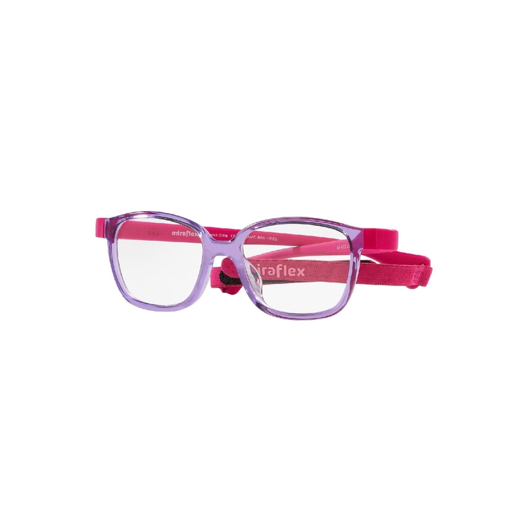 Armação de Óculos de Grau MF4002-L125-48 Miraflex Quadrado Violeta Injetado